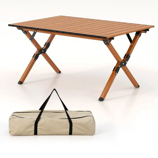 Foldable Camping Aluminum Rolling Table Light Weight Outdoor Desk - Arkersport